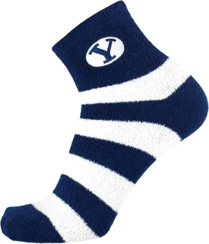 NCAA Stripe Fuzzy Sleep Socks