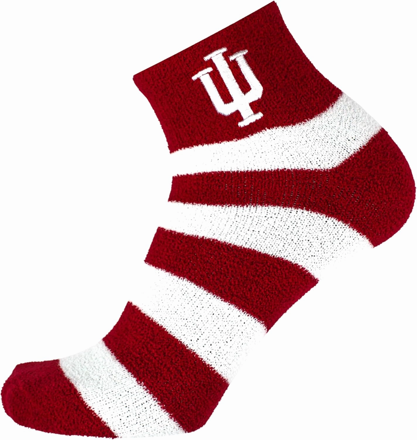NCAA Stripe Fuzzy Sleep Socks
