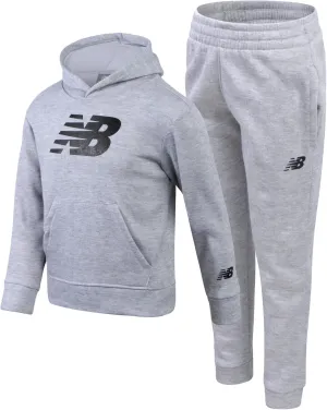 New Balance Boys' Sweatsuit Set - 2 Piece Fleece Pullover Hoodie Sweatshirt and Sweatpants (2T-16)