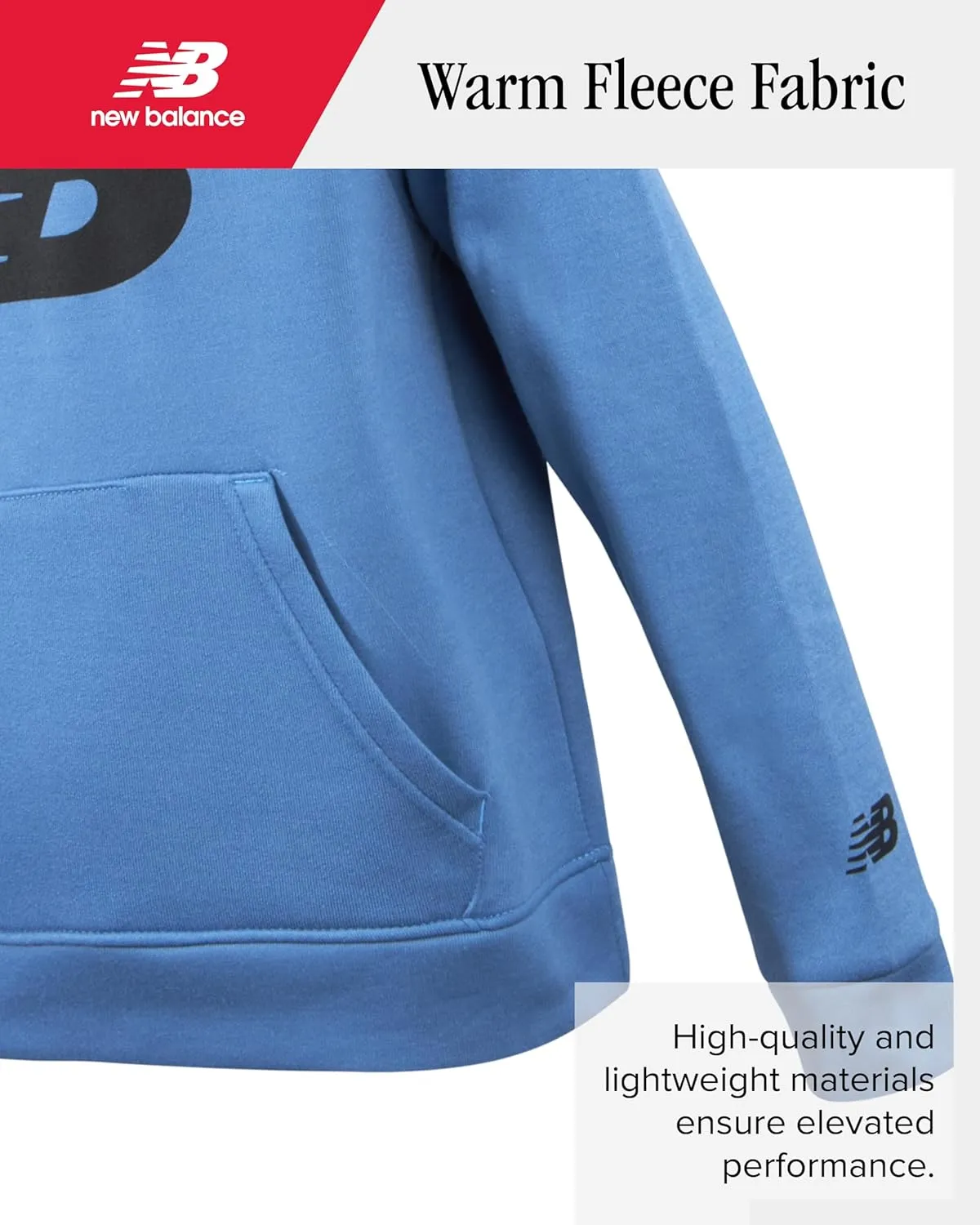 New Balance Boys' Sweatsuit Set - 2 Piece Fleece Pullover Hoodie Sweatshirt and Sweatpants (2T-16)