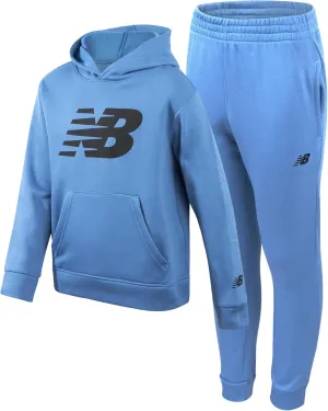 New Balance Boys' Sweatsuit Set - 2 Piece Fleece Pullover Hoodie Sweatshirt and Sweatpants (2T-16)