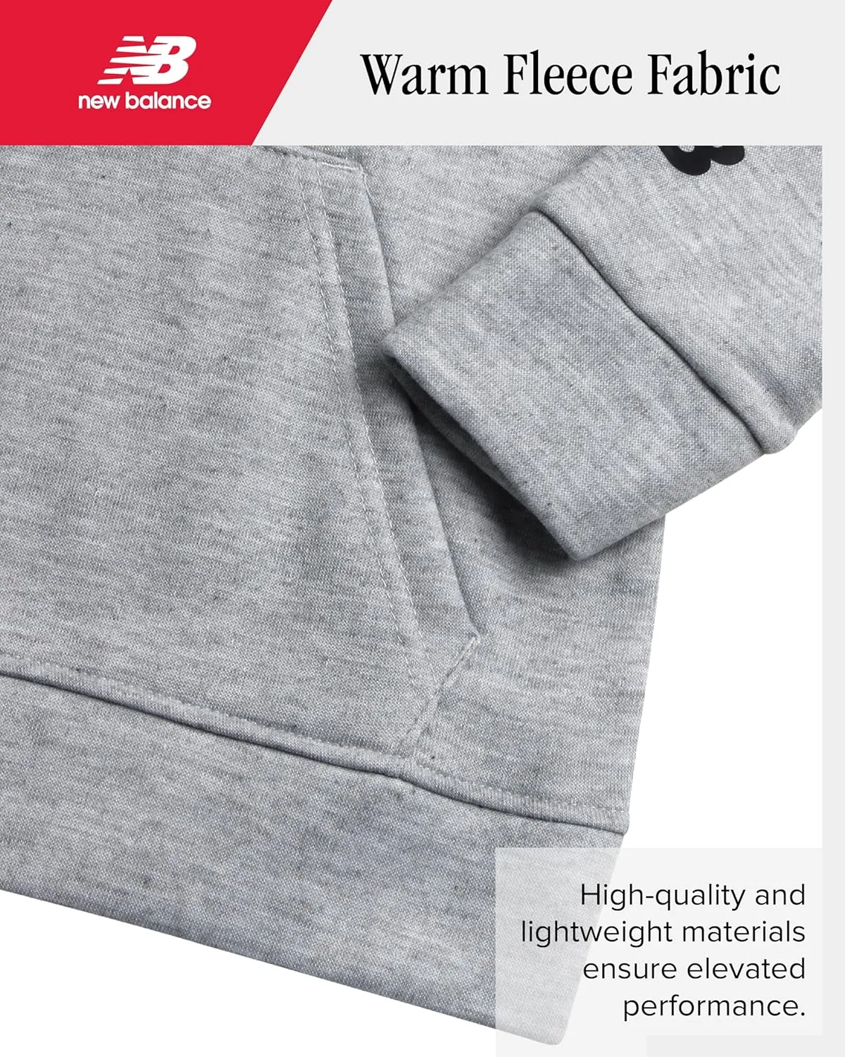 New Balance Boys' Sweatsuit Set - 2 Piece Fleece Pullover Hoodie Sweatshirt and Sweatpants (2T-16)