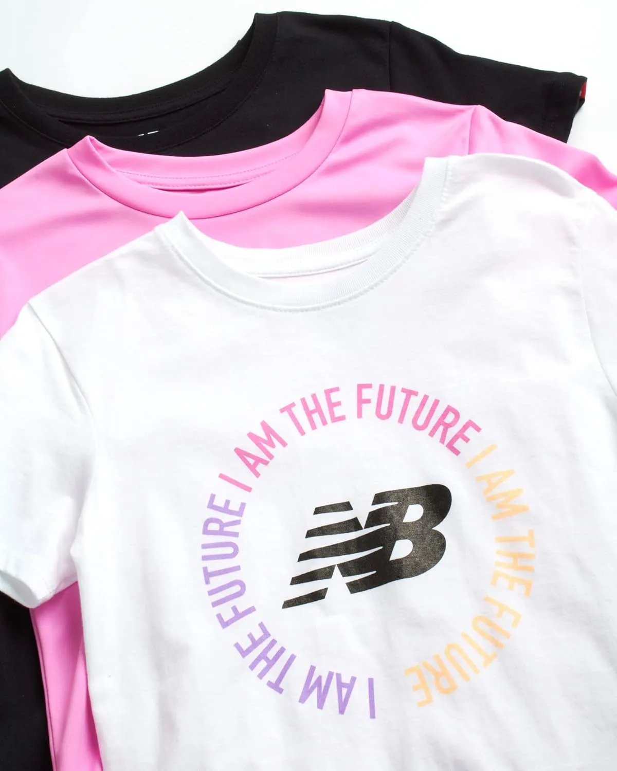 New Balance Girls' Athletic T-Shirt - 3 Pack Active Performance Sports Tee Bundle (7-16)