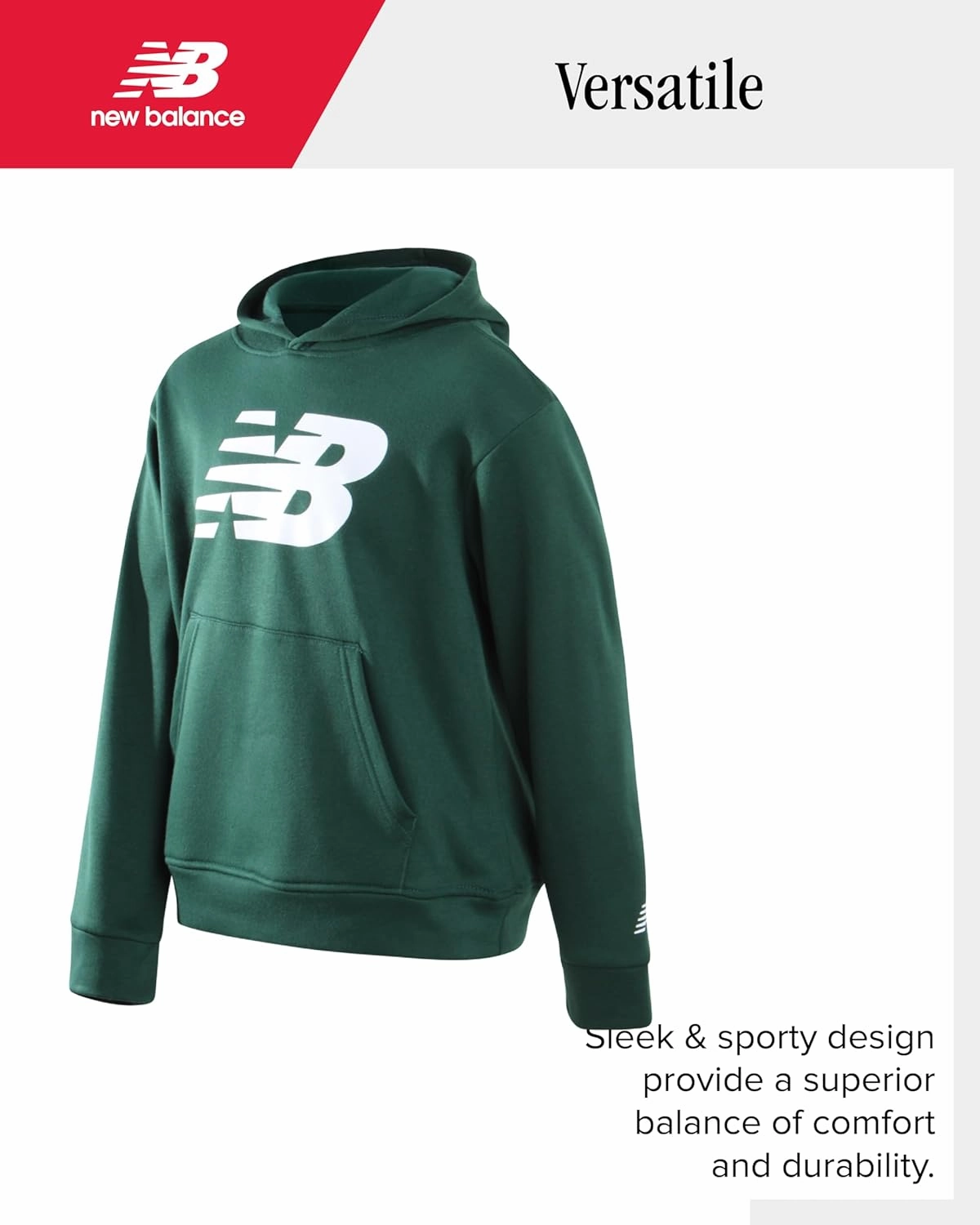 New Balance Boys' Sweatsuit Set - 2 Piece Fleece Pullover Hoodie Sweatshirt and Sweatpants (2T-16)