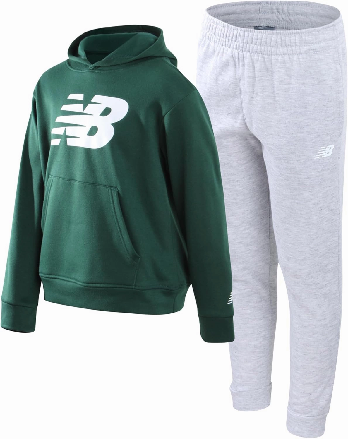 New Balance Boys' Sweatsuit Set - 2 Piece Fleece Pullover Hoodie Sweatshirt and Sweatpants (2T-16)