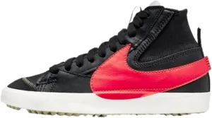 Nike Blazer Mid 77 Mens Shoes, Black/Bright Crimson-Sail, 13 M US