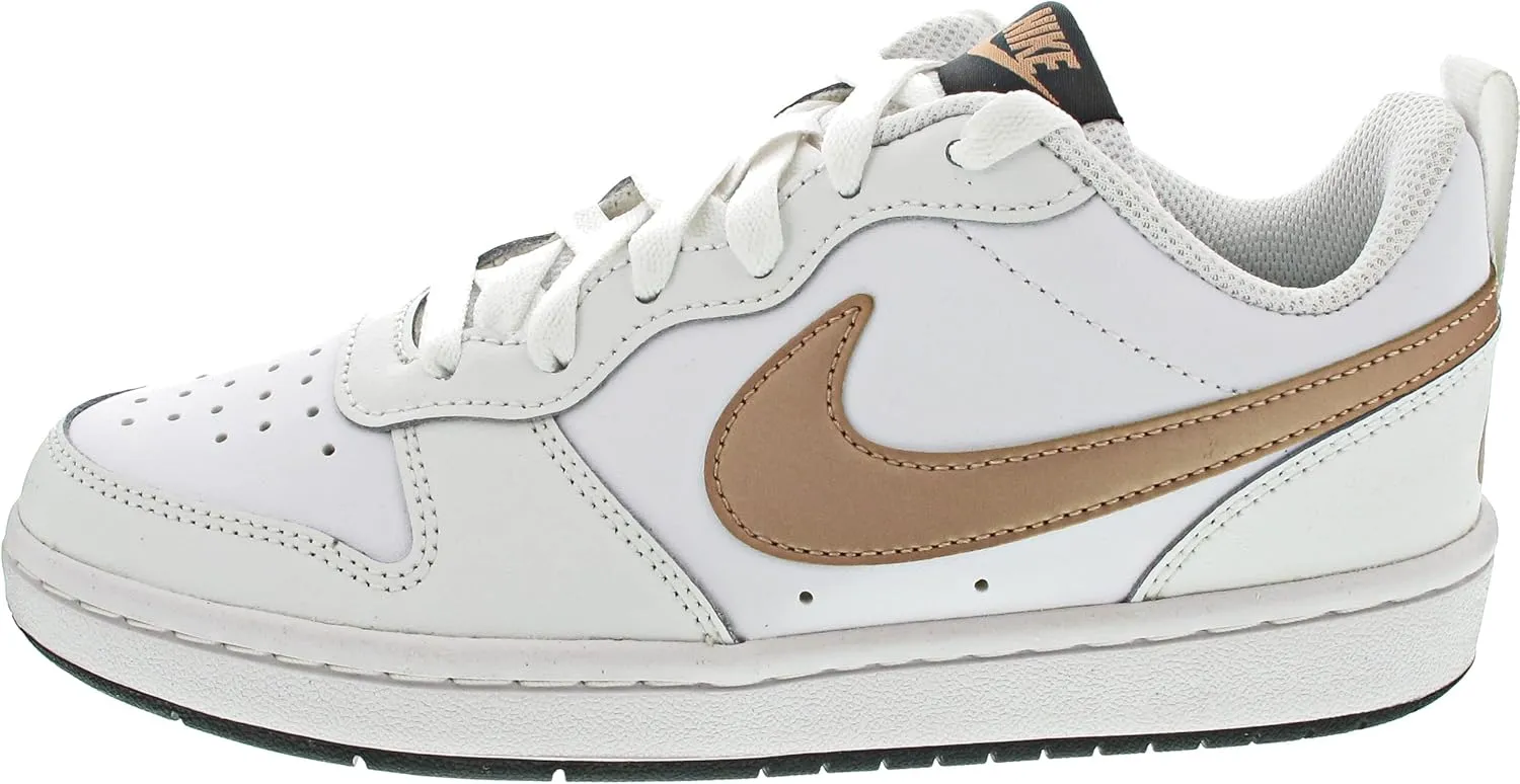 Nike Boy's Court Borough Low 2 (Big Kid) White/Metallic Red Bronze/Summit White 4.5 Big Kid M