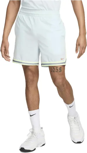 Nike DNA Men's Dri-FIT 6" UV Woven Basketball Shorts (Glacier Blue/Barely Volt/Bright Mandarin, FN2659-474) Size Medium