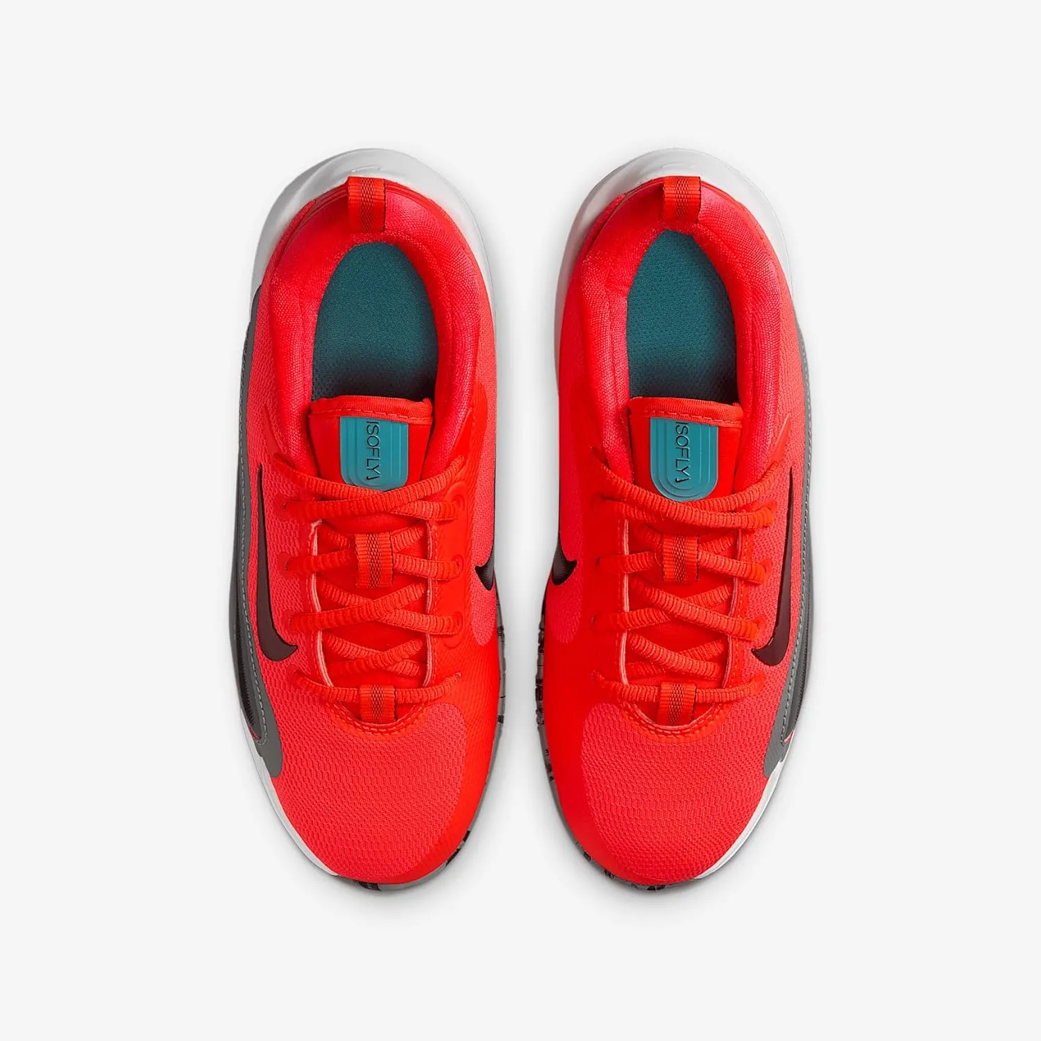 Nike IsoFly Big Kids' Basketball Shoes (FN4384-600, Bright Crimson/Smoke Grey/Black/Team Red)