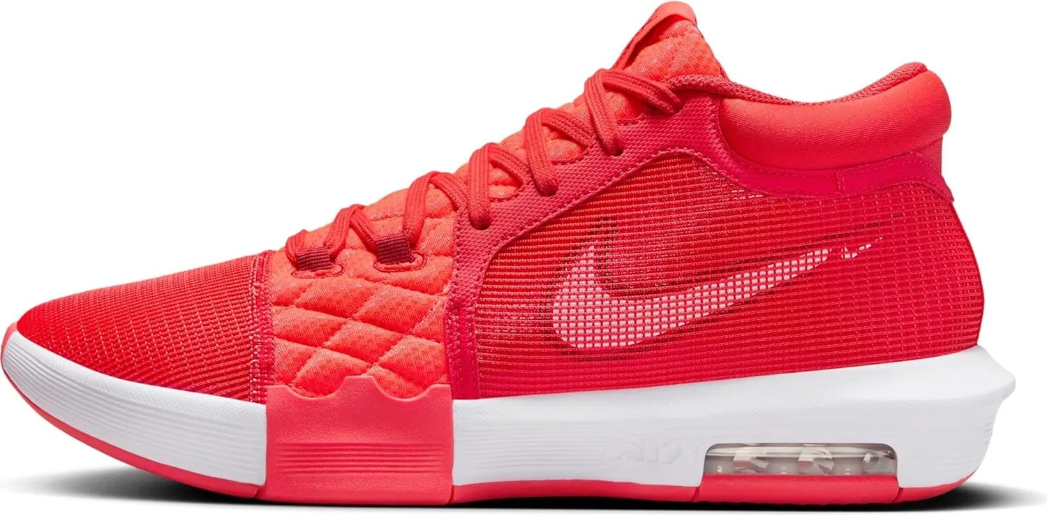 NIKE LeBron Witness 8 Basketball Shoes (FB2239-600, Light Crimson/Bright Crimson/Gym Red/White) Size 11