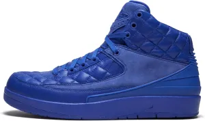 Nike Mens Jordan 2 Retro Don C Bright Blue/Metallic Gold-University Red Leather Size 10 Basketball Shoes