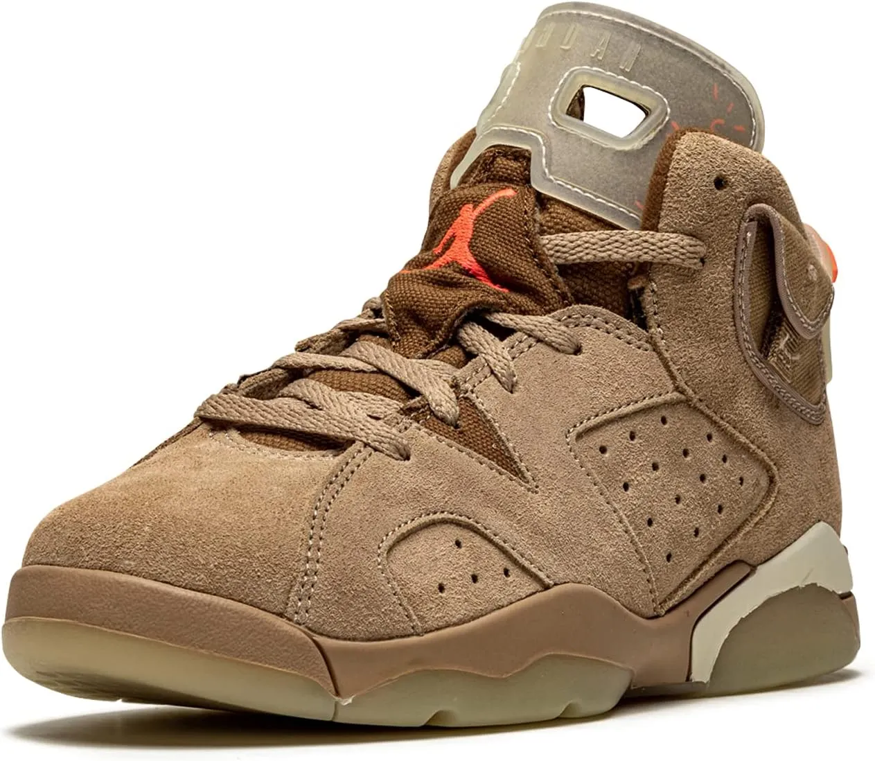 Nike Preschool Air Jordan 6 Retro PS Travis Scott British Khaki, British Khaki/Sail/Bright Crim