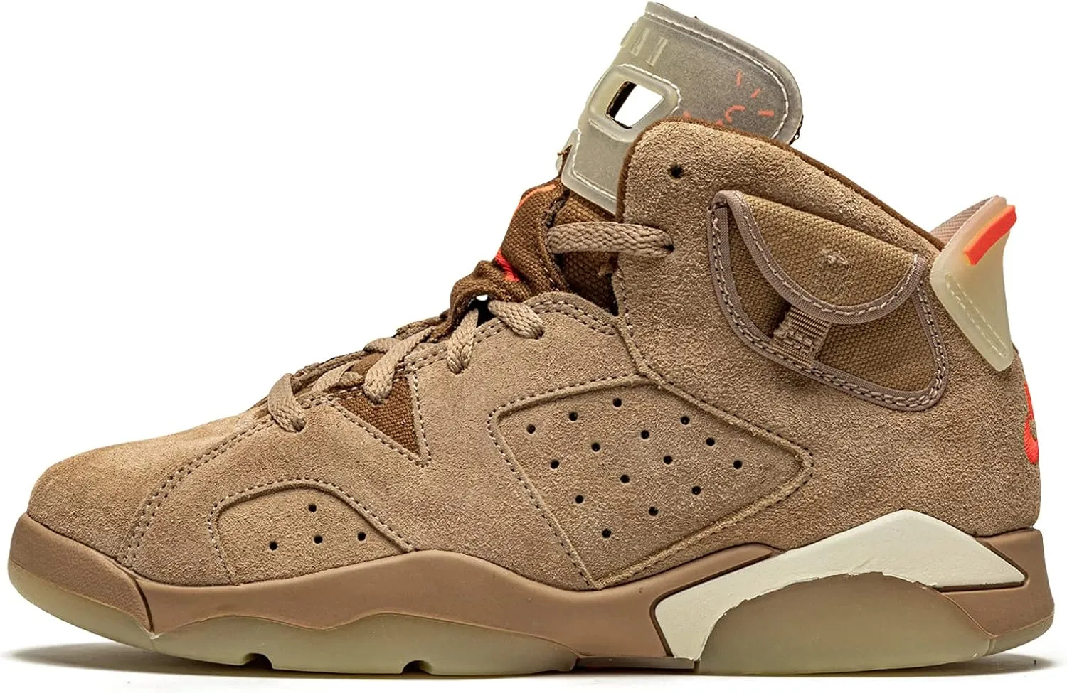 Nike Preschool Air Jordan 6 Retro PS Travis Scott British Khaki, British Khaki/Sail/Bright Crim