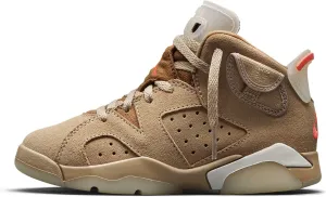 Nike Preschool Air Jordan 6 Retro PS Travis Scott British Khaki, British Khaki/Sail/Bright Crim