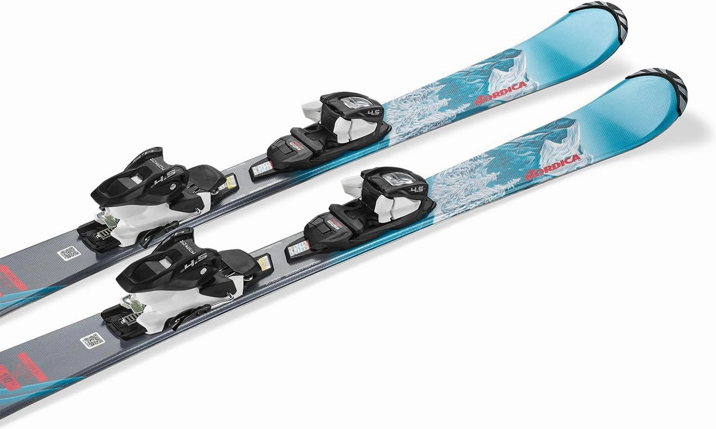 Nordica Junior's Team G (110-140) All-Mountain Flexible Maneuverable Skis with J7.0 FDT Bindings | Winter Sports