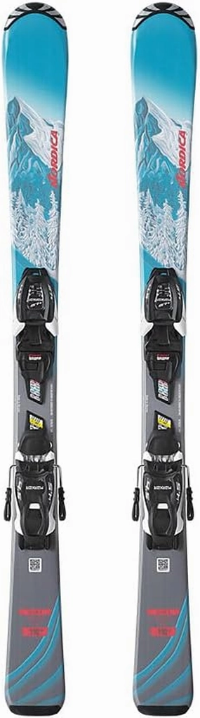Nordica Junior's Team G (110-140) All-Mountain Flexible Maneuverable Skis with J7.0 FDT Bindings | Winter Sports