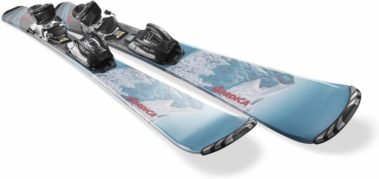 Nordica Junior's Team G (110-140) All-Mountain Flexible Maneuverable Skis with J7.0 FDT Bindings | Winter Sports