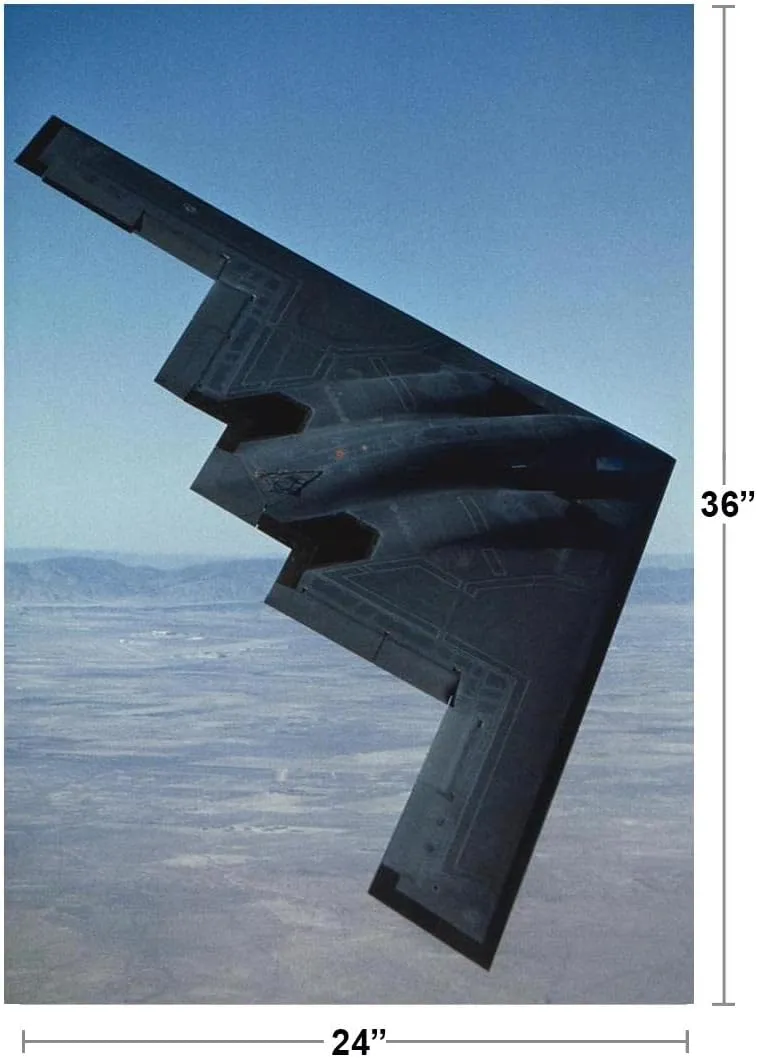 Northrop B2 Stealth Bomber in Flight Photo Photograph Cool Wall Art Print Poster 24x36