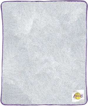 NORTHWEST NBA Silk Touch Sherpa Throw Blanket - Soft & Fluffy - Great for Gamedays - 60" x 50" - Ultimate Comfort & Coziness (Los Angeles Lakers - Purple)