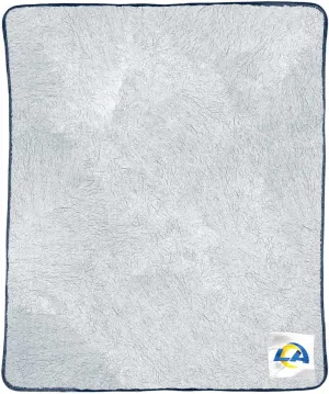 NORTHWEST NFL Silk Touch Sherpa Throw Blanket - Soft & Fluffy - Great for Gamedays - 60" x 50" - Experience Ultimate Comfort (Los Angeles Rams - Blue)