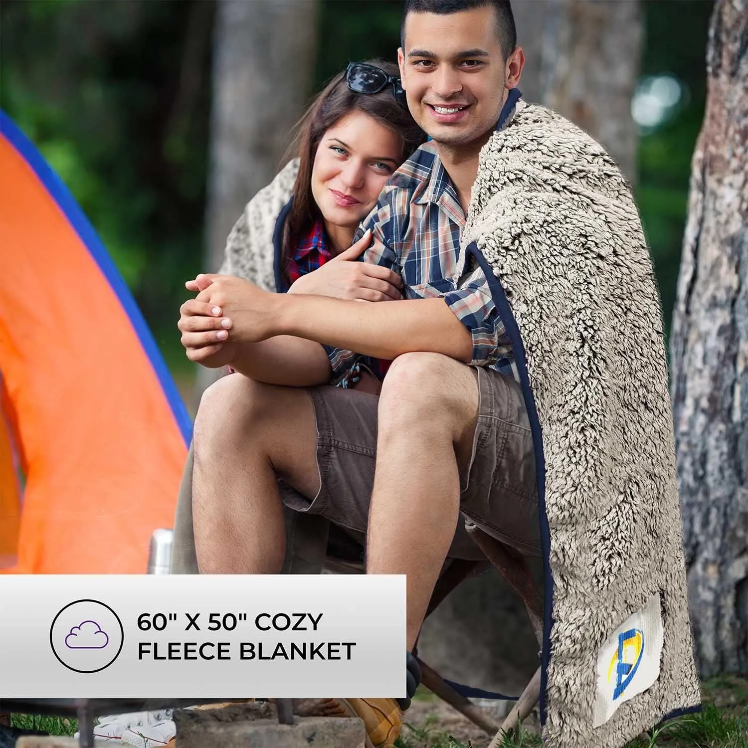 NORTHWEST NFL Silk Touch Sherpa Throw Blanket - Soft & Fluffy - Great for Gamedays - 60" x 50" - Experience Ultimate Comfort (Los Angeles Rams - Blue)