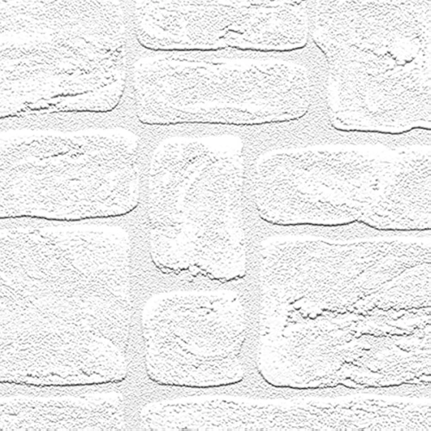 Norwall NW48915 Andrew Series Vinyl Textured Paintable Bricks Design Large Wallpaper Roll, 21" W x 33' L, White