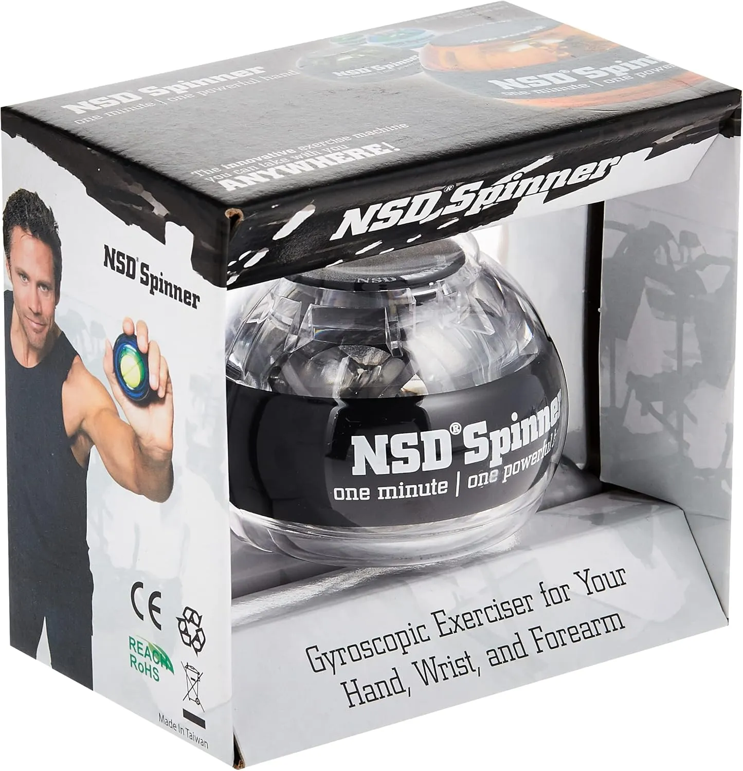NSD Power Essential Spinner Gyro Hand Grip Strengthener Wrist Forearm Exerciser
