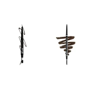 NYX PROFESSIONAL MAKEUP Fill & Fluff Eyebrow Pomade Pencil and Micro Brow Pencil Bundle, Espresso