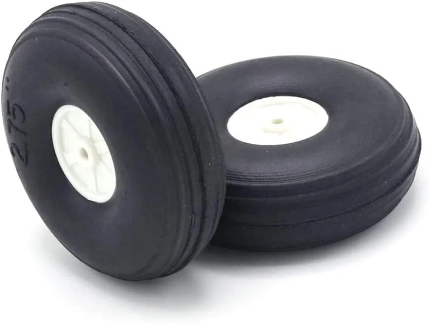 OEM RC Helicopter Accessories Fit For DIY Robot Tires 2pcs/lot High Elastic Rubber Wheel Fit For Rc Fixed-Wing Airplane(Diameter 25/32/45/50/55/64/70/76MM) can Fit For DIY Robot Tires Replacement Dron