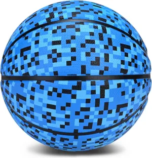 Official Rubber Basketball Outdoor Indoor Mens Basketball Ball Size 3/4/5/6/7 for Kids Youth Teen Boys and Girls Gift Ideas(Without Pump)
