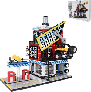 Oichy Building Block Set, Car Repair Shop Architecture Model Kit, 2120 PCS Collectible Display Toy Building Set for Adults and Kids