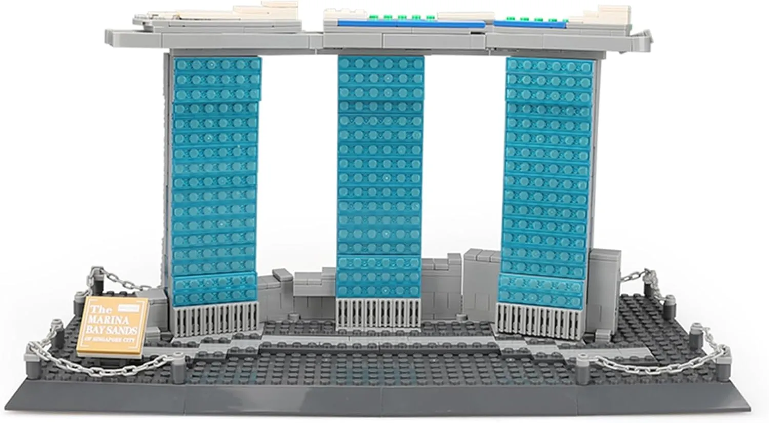 Oichy Building Blocks Set, Marina Bay Sands Architecture Model Kits Collection Toy Building Sets for Adults and Kids(881 PCS)