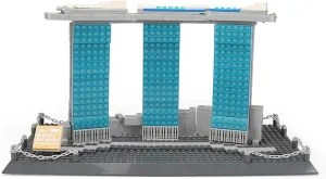 Oichy Building Blocks Set, Marina Bay Sands Architecture Model Kits Collection Toy Building Sets for Adults and Kids(881 PCS)