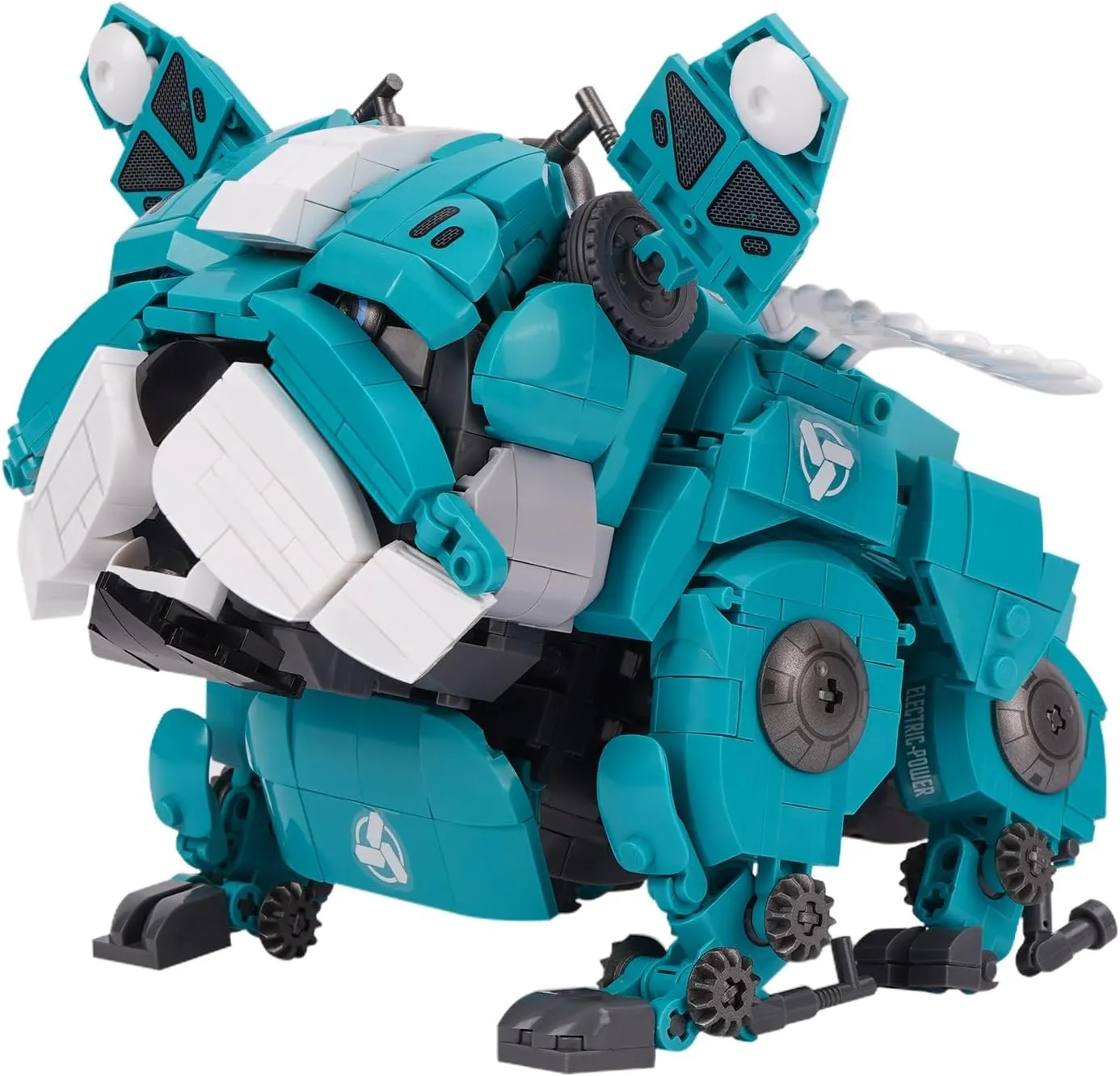 Oichy Mechanical Bulldog Building Block Set, Animal Dog Toys Collection Animal Model Building Kit Toys Gift for Adult Kids 890PCS (Bulldog-Green)