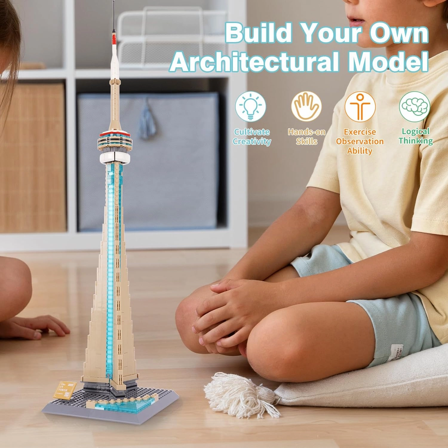 Oichy CN Tower Building Blocks Set, 400 PCS Famous Architecture Model Building Kits, Collection CN Tower Model Blocks for Adults and Kids