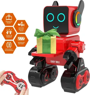 okk Robot Toy for Kids, Smart RC Robot Kit with Touch and Sound Control Robotics Intelligent Programmable Smart Robot with Walking,Dancing,Singing,Talking,Transfering Items for Boys Girls (Red)