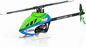 OMPHOBBY M2 V3 PRO RC Helicopter for Adults, Support APP Tuning & Telemetry, 6CH 3D Brushless Direct Drive, Lightweight 320g, OFS3 Flight Control, 200-Class Mini Helicopter for Outdoor Green PNP