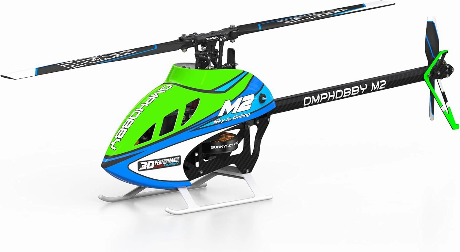 OMPHOBBY M2 V3 PRO RC Helicopter for Adults, Support APP Tuning & Telemetry, 6CH 3D Brushless Direct Drive, Lightweight 320g, OFS3 Flight Control, 200-Class Mini Helicopter for Outdoor Green PNP
