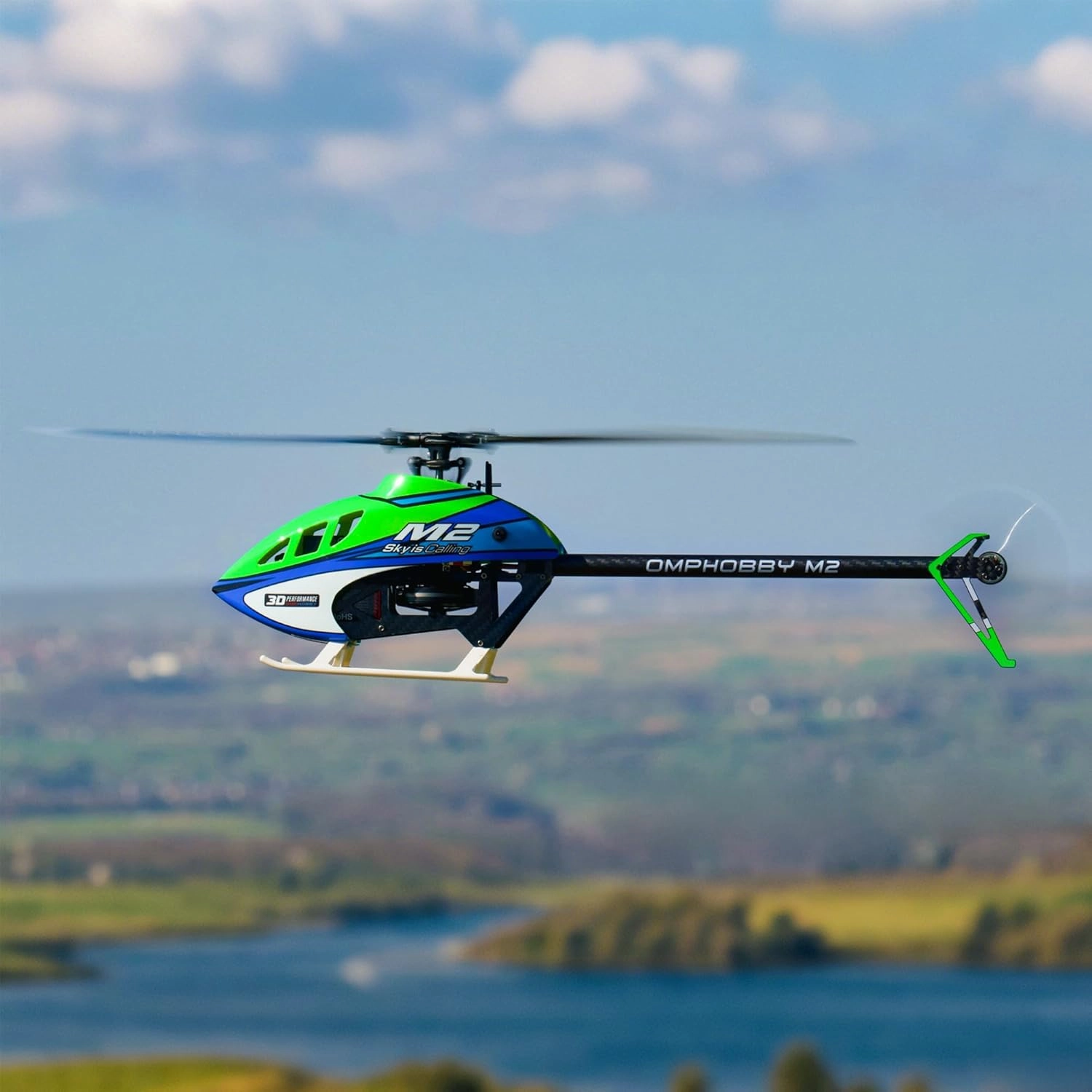 OMPHOBBY M2 V3 PRO RC Helicopter for Adults, Support APP Tuning & Telemetry, 6CH 3D Brushless Direct Drive, Lightweight 320g, OFS3 Flight Control, 200-Class Mini Helicopter for Outdoor Green PNP