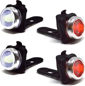OPTIKS 210 Bike Lights Front and Back USB Rechargeable LED Skateboard Longboard Bicycles