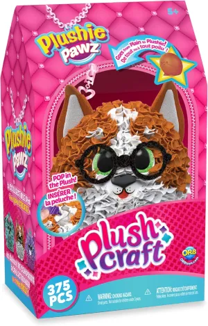 ORB PlushCraft DIY Plushie Pawz Smarty Pup Crafting Kit - Mess Free Fabric by Number System and No Sewing Required - Perfect Arts and Crafts Project and Gift for Boys and Girls - Fun Holiday Gift Idea
