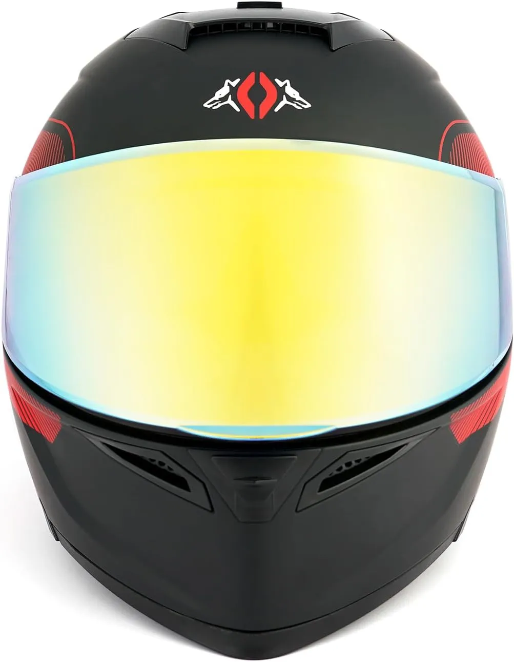 Orthrus Modular LED Full Face Motorcycle Helmet - DOT Approved Flip-Up Dual Visor Sun Shield & Bluetooth Ready for Adults Men Women - Street Bike/Motocross (Dobermann Red, XL)