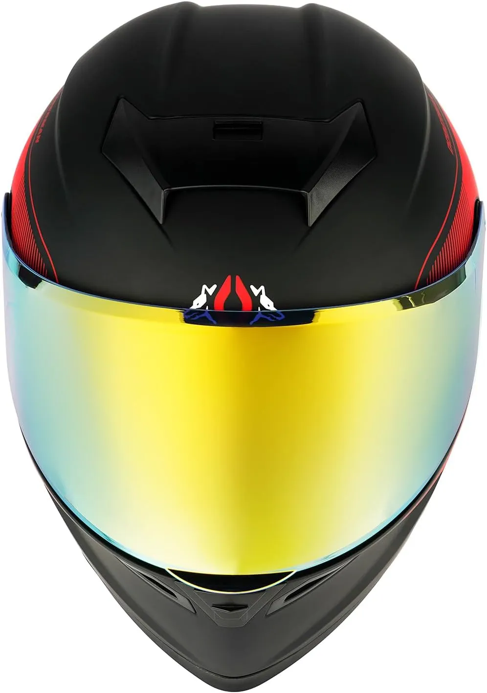 Orthrus Modular LED Full Face Motorcycle Helmet - DOT Approved Flip-Up Dual Visor Sun Shield & Bluetooth Ready for Adults Men Women - Street Bike/Motocross (Dobermann Red, XL)