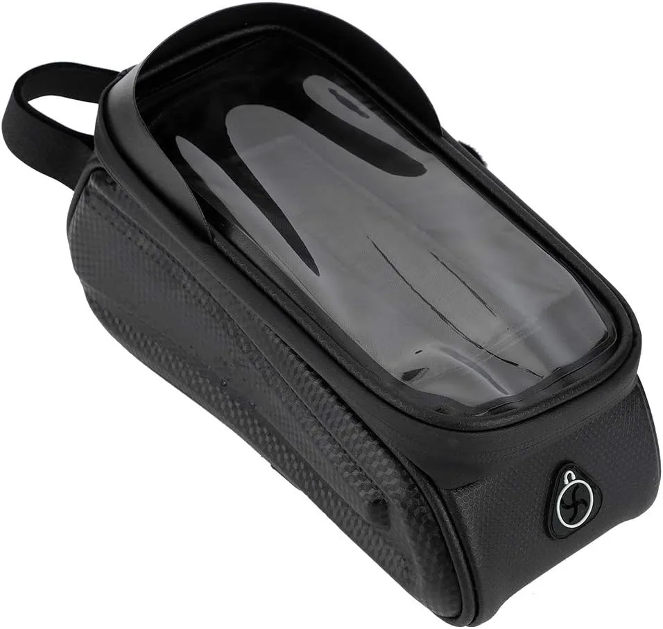 OUKENS Bicycles Phone Bag, Waterproof Hard Shell Bicycle Bag, Mountain Bike Front Frame Phone Holder Stand Cycling Equipment Bike Phone Case Holder Accessories