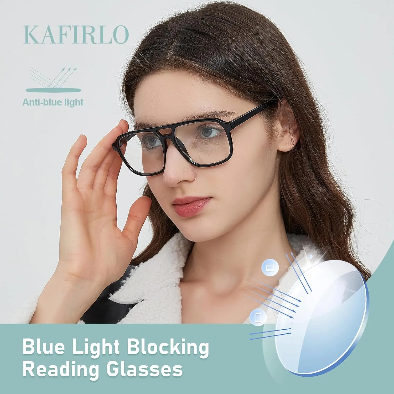 Oversized Reading Glasses Women Oprah Style Blue Light Blocking Computer Readers Designer Ladies Large Frame Square