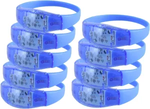 Pack of 10 LED Glow Bracelets for Parties Voice Activated Light Up Wristbands Flashing Light Up Accessory for Kids