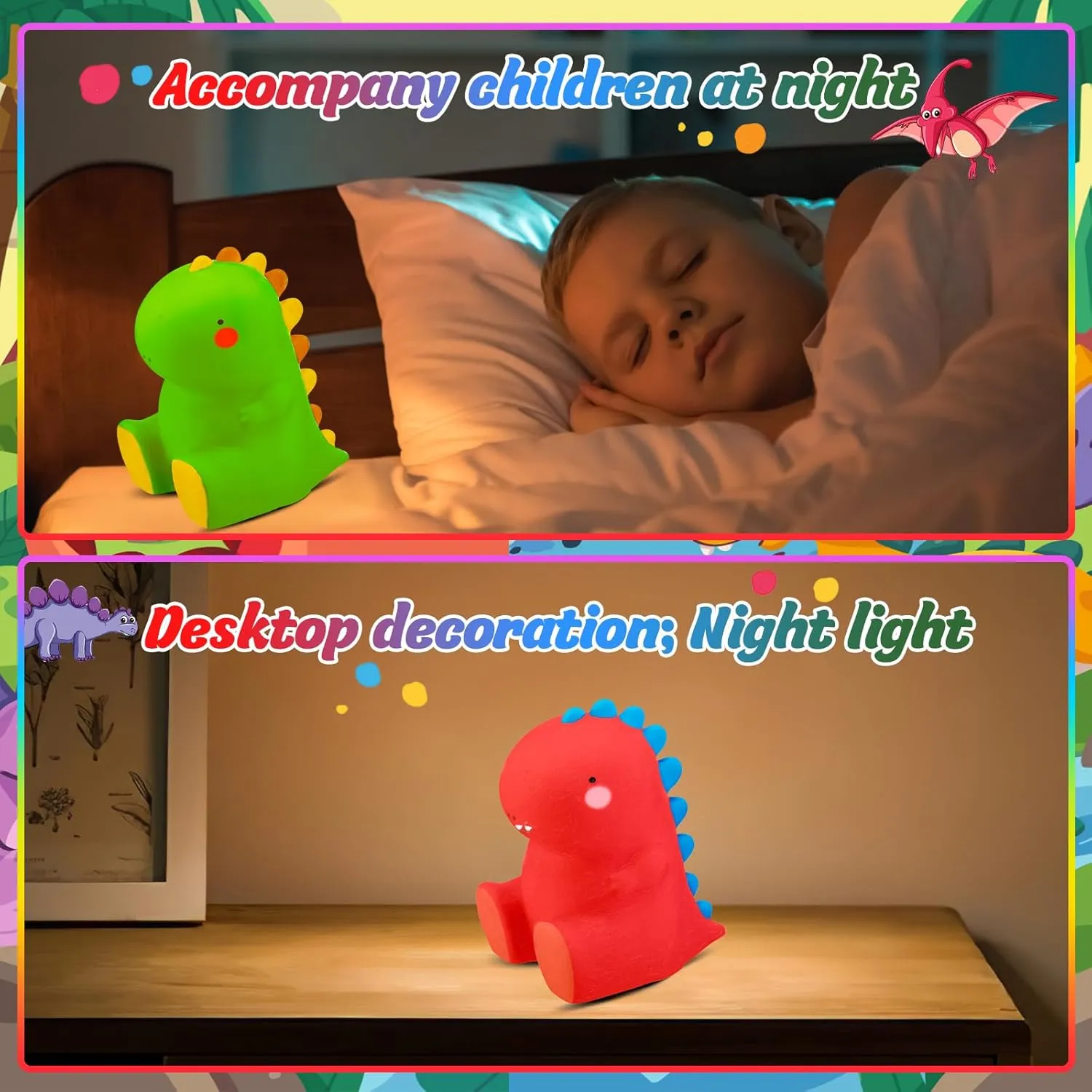 Paint Your Own Dinosaur Night Light Craft Kits, DIY Dino Lamp Art Supplies Arts and Crafts for Kids 8-12, Dinosaur Gifts for Boys Painting Kit, Creative Dinosaur Toys for Kids 4 5 6 7 8-12 Year Old