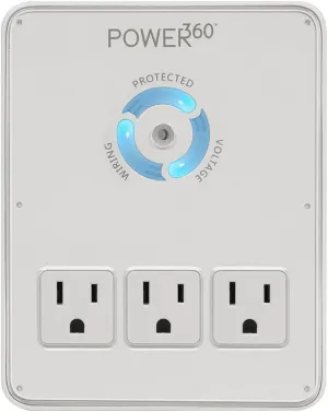 Panamax P360 Dock 6-Outlet Wall Tap/Charging Station, White, 6.8" x 2.9" x 5"