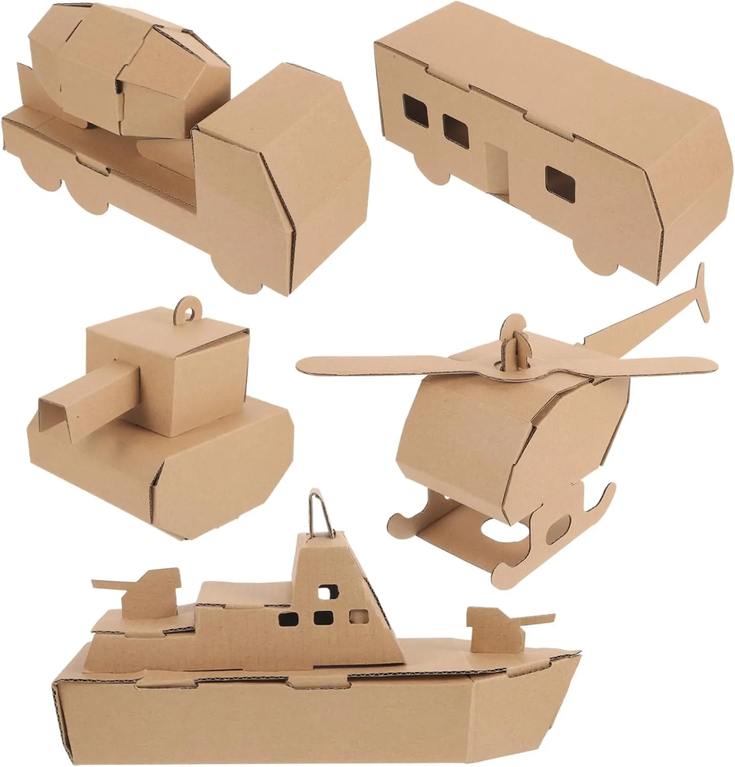 Paper Model Toys 3D Puzzle Car Toy Helicopter Model Kit Puzzle Assemble for Boys and Girls Educational Craft for Birthday