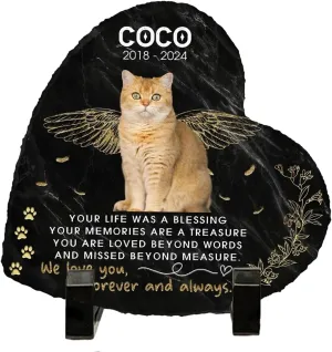 Pawfect House Cat Memorial Gifts for Loss of Cat, Personalized Memorial Stone, Loss of Pet Memorial Gifts, Garden Decor, Pet Loss Sympathy Gift, Cemetery Decorations for Grave, in Loving Memory